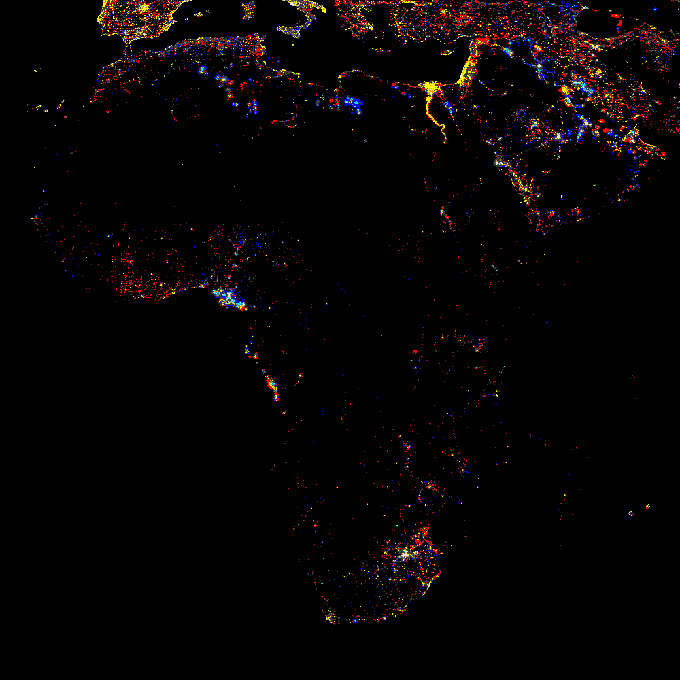luzes-africa Nighttime Lights of the World, image 2