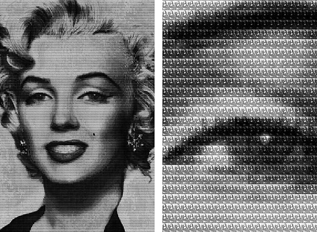 MARILYN vs MONALISA 2009 Culture Icons by Alex Guofeng Cao