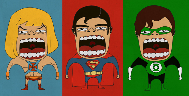 Screaming superheroes by Roberto Salvador