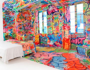 Half Graffiti Hotel Room by Tilt