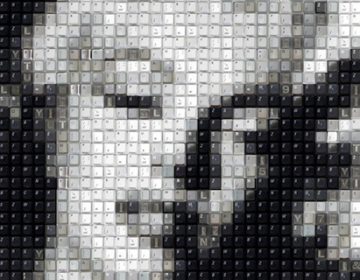 Portraits Made of Computer Keys