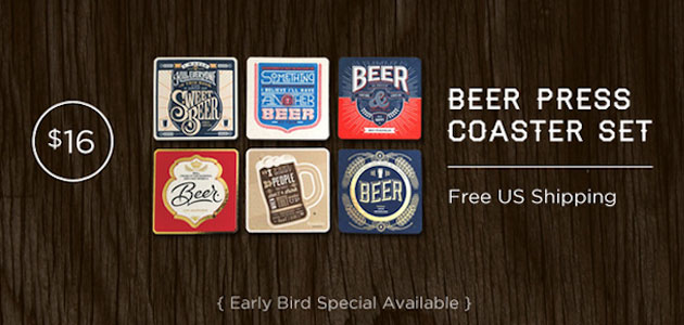 Beer Press Coasters