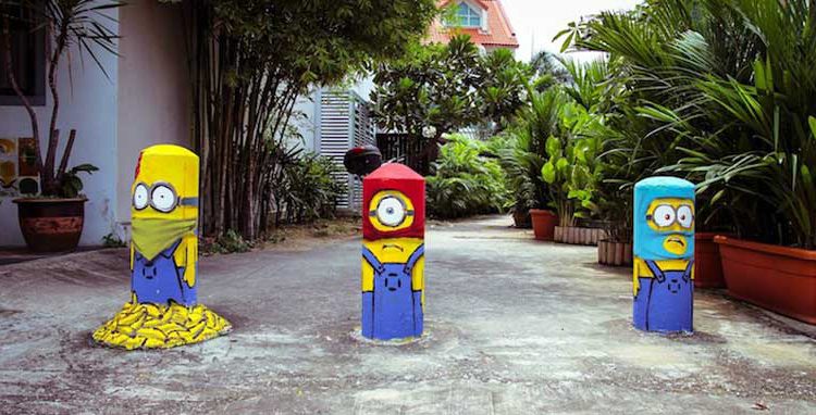 Minions Street Art Springs Up in Singapore