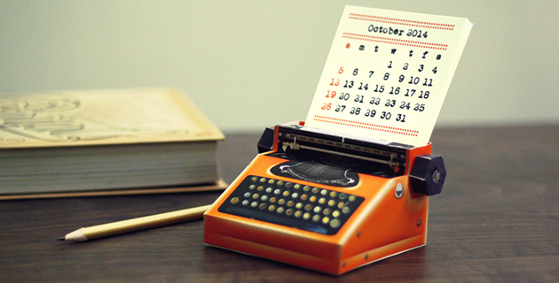 DIY Printable Paper Typewriter Calendars