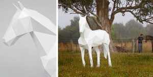 Polygonal Animal Statues | B. Foster