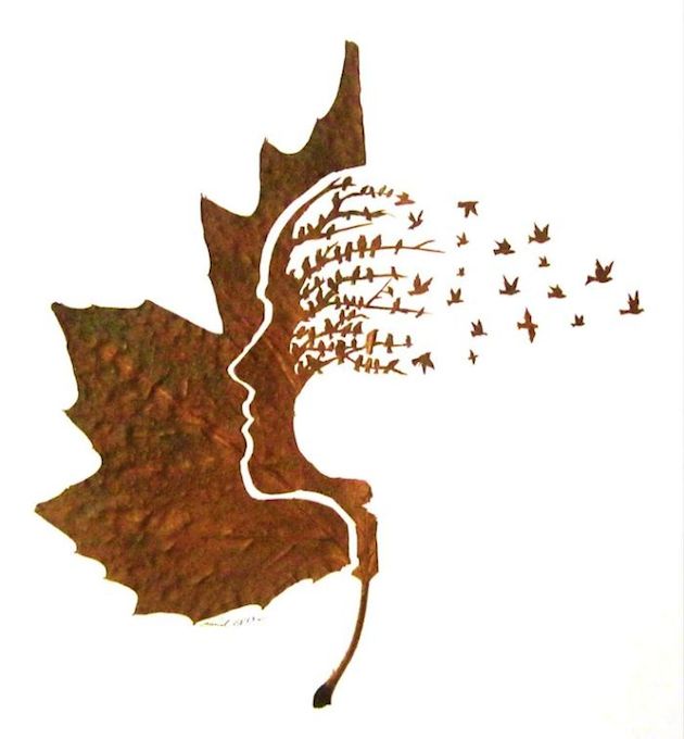 Hand cut leaf art | Omid Asadi Feeldesain03