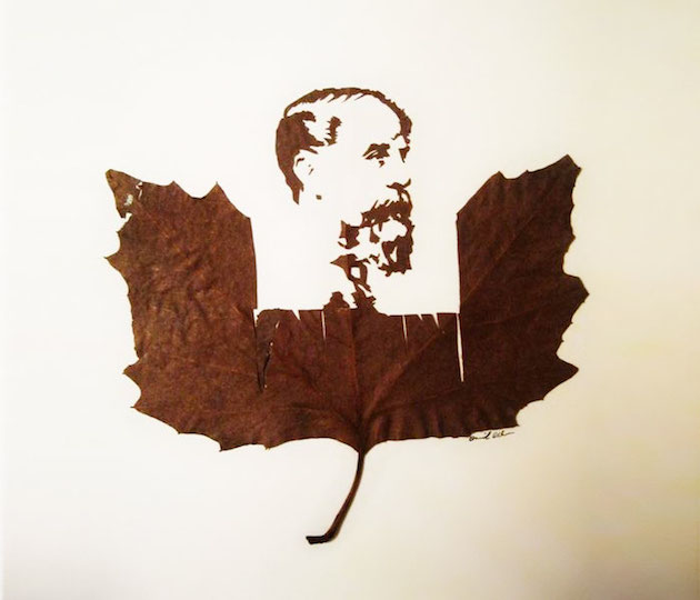 Hand cut leaf art | Omid Asadi Feeldesain05