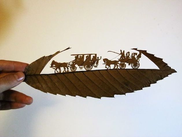 Hand cut leaf art | Omid Asadi Feeldesain08