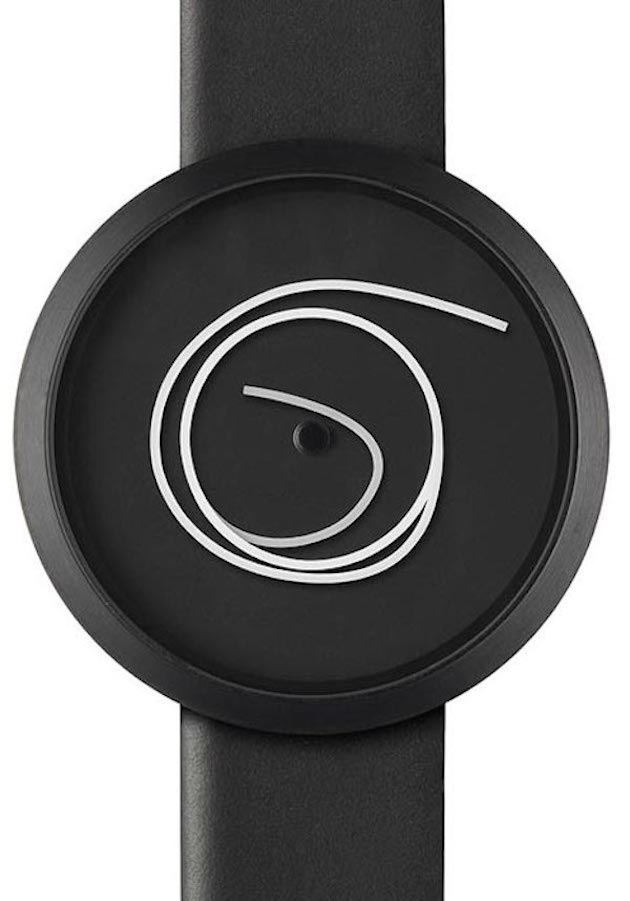 A watch with Squiggly hands feel desain Ora Unica1