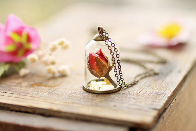 Whimsical Jewelry with real flowers feel desain RubyRobinBoutique14