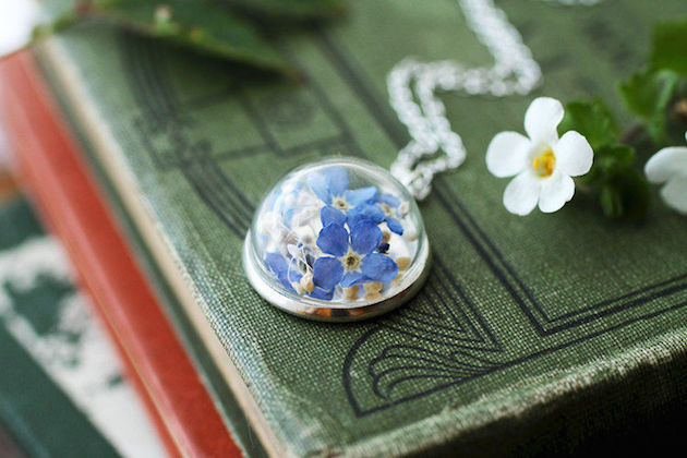 Whimsical Jewelry with real flowers feel desain RubyRobinBoutique16