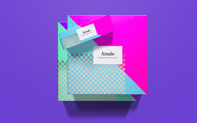 Candy coloured brand identity feel desain Amado08
