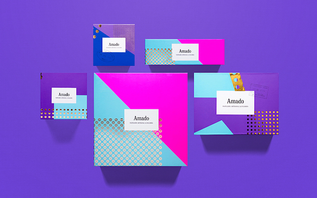 Candy coloured brand identity feel desain Amado10
