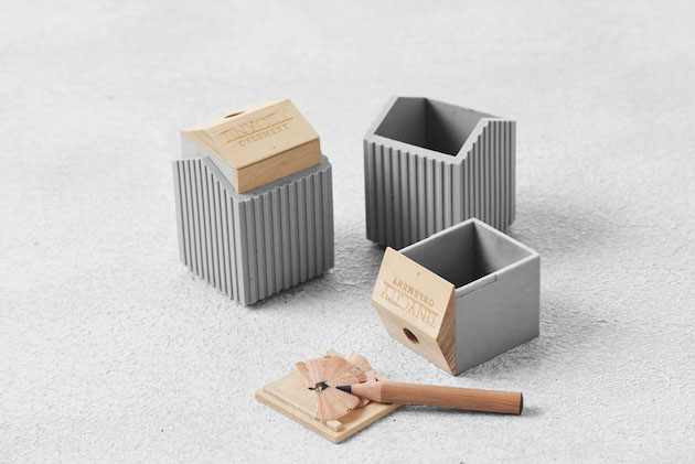 Soft faux concrete desk accessories feel desain TripleLiving 1