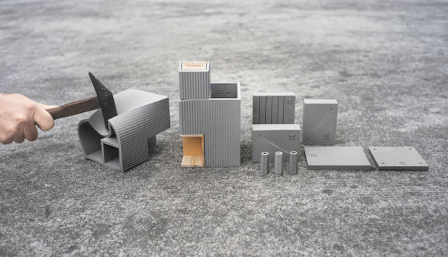 Soft faux concrete desk accessories feel desain TripleLiving 4
