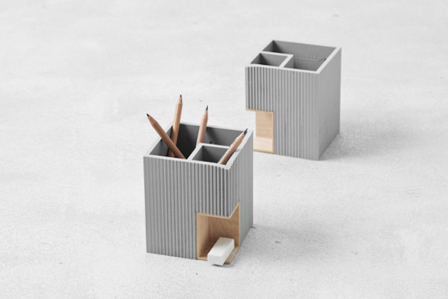 Soft faux concrete desk accessories feel desain TripleLiving 5