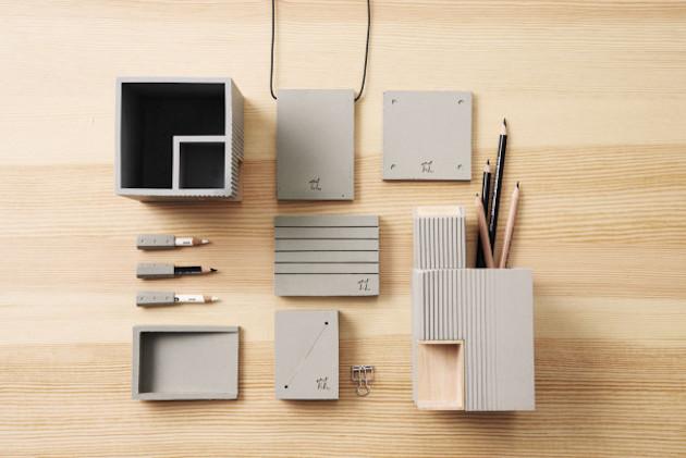 Soft faux concrete desk accessories feel desain TripleLiving 8