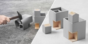 Soft faux concrete desk accessories | TripleLiving
