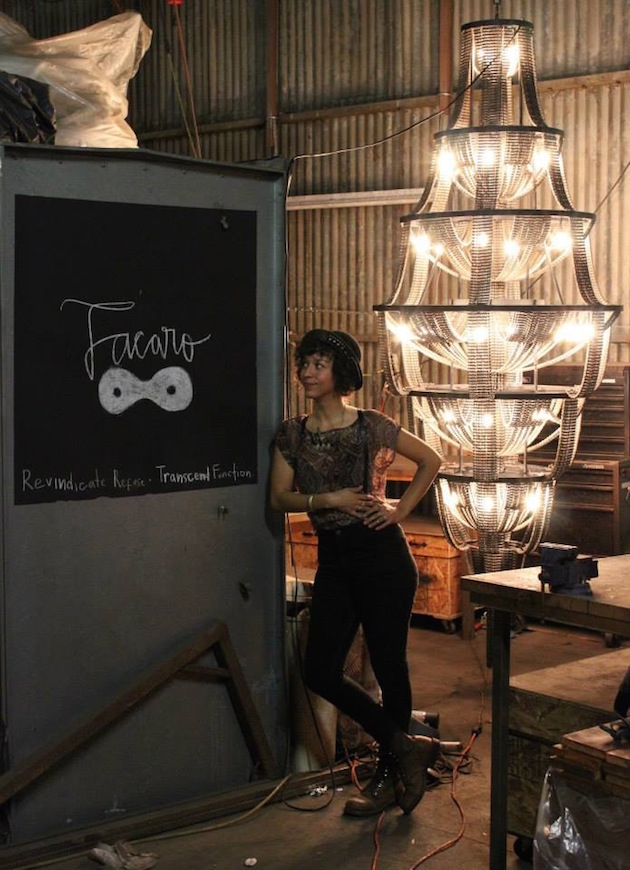 Unique chandeliers from reclaimed bike parts Facaro12