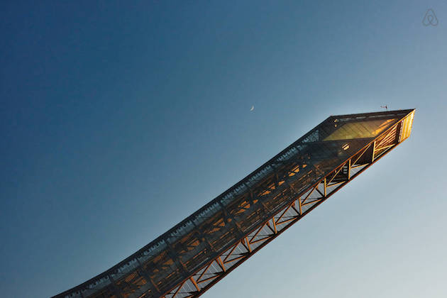 A night at the top of a ski jump feel desain Airbnb 02