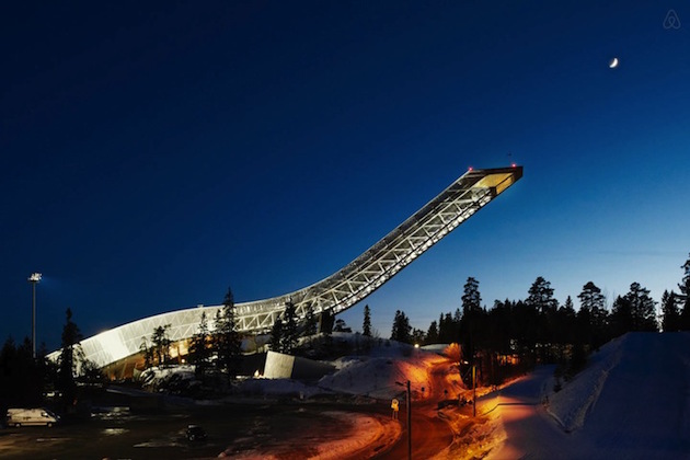 A night at the top of a ski jump feel desain Airbnb 04