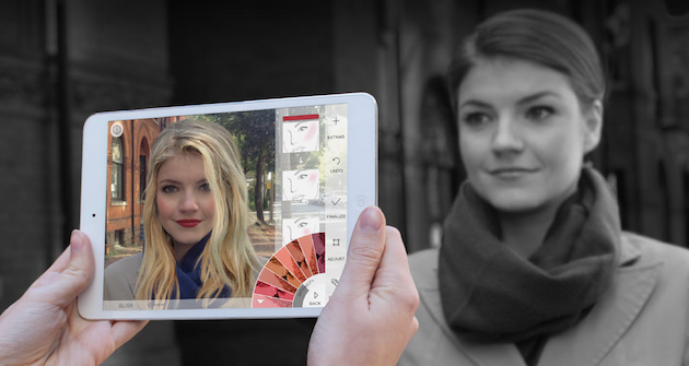 Augmented reality makeup mirror feel desain Modiface2