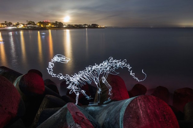 Dinosaur Light Paintings Feel desain Darren Pearson 06