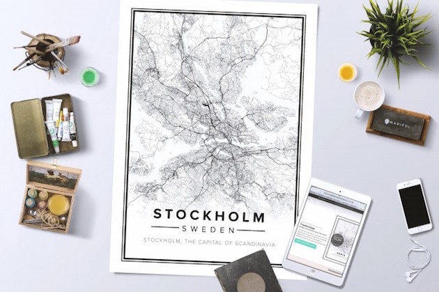 Personalised City Posters feel desain Mapiful4