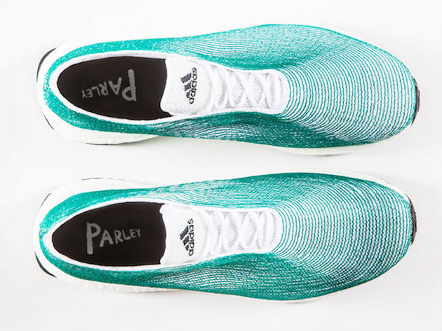 Recycled plastic footwear feel desain Adidas and Parley 1