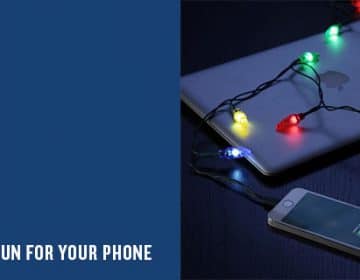Festive iPhone Charger | Think Geek