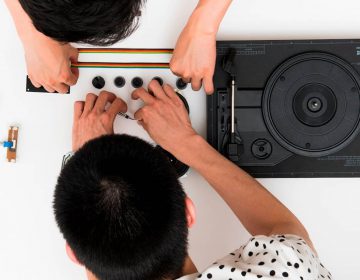 Spinbox portable DIY turntable
