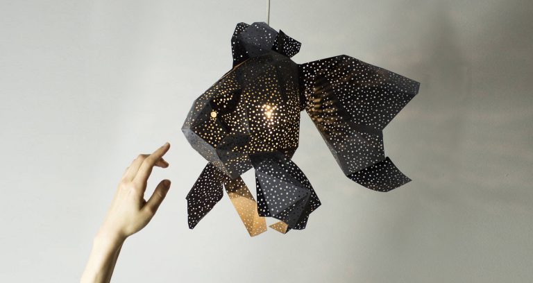 The acquatic life represented in this handcrafted light series