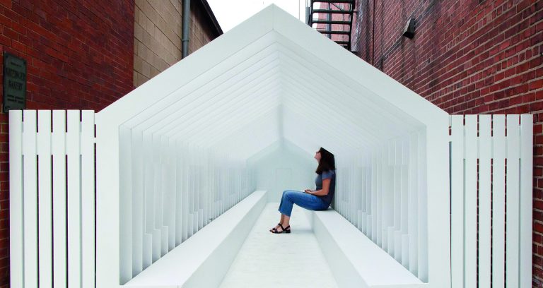 Street installation created for the Exhibit Columbus Festival