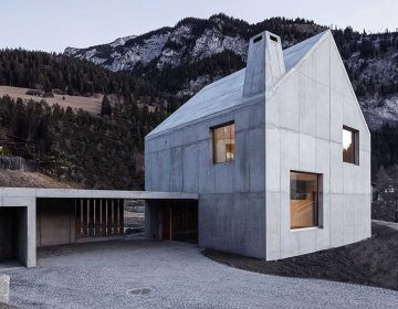 Modern meets traditional in this little house in Trin, Switzerland
