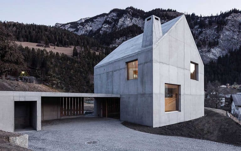 Modern meets traditional in this little house in Trin, Switzerland