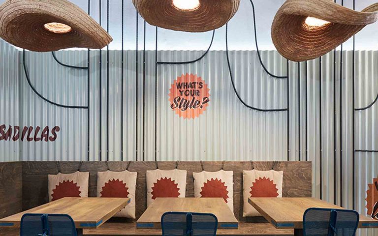 Formafatal designed the interiors for “Burrito Loco” in Prague
