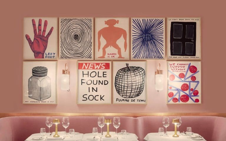David Shrigley covers the walls of Sketch with 91 colourful new works