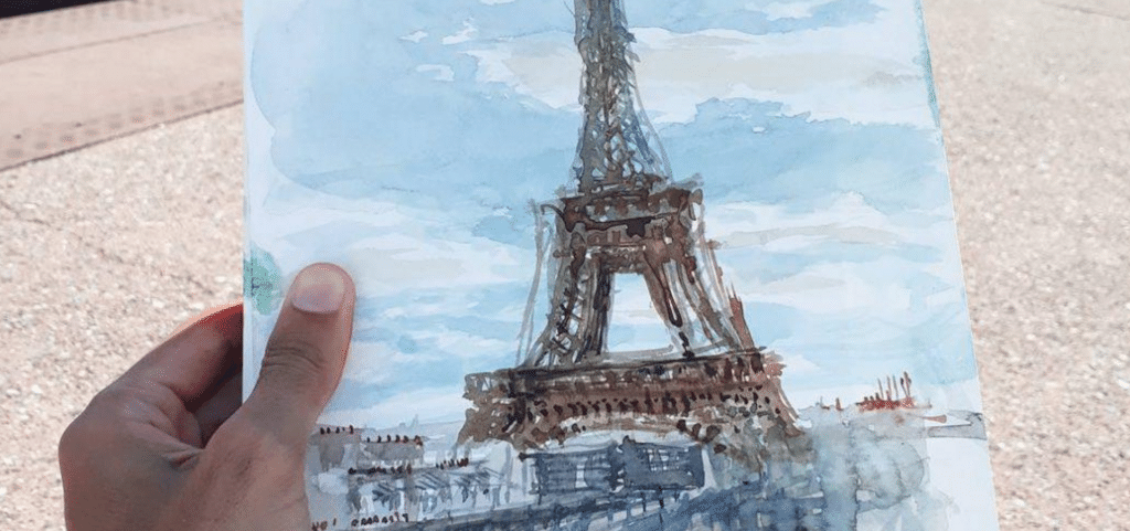 Streets Of Paris In Expressive Watercolor Illustrations
