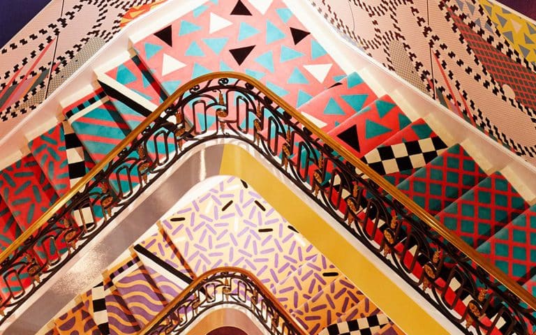 Sasha Bikoff merges Rococo mood with Memphis style