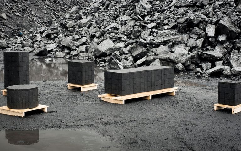 Jesper Eriksson transforms material, making marble from coal