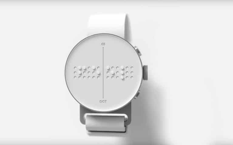 Dot is the first Braille smartwach with a moving keyboard