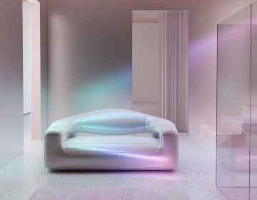 Holo-Scandinavian, An Iridescent Twist On Mid-Century Furniture Design