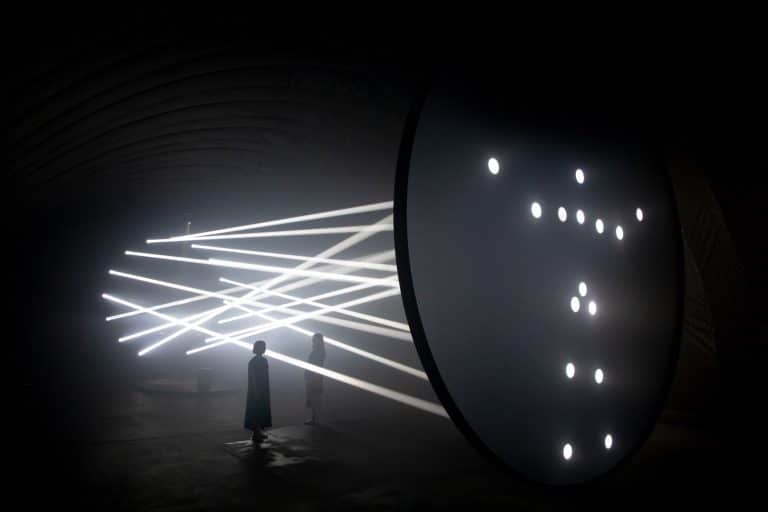 Humanscale’s installation at Milan design week mimics the movements of its visitors