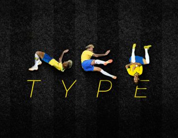 An ecxlusive typography uses poses from Neymar’s falls