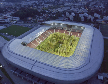 Native Central European Forest In A Football Stadium By Klaus Littmann