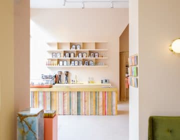 Striking multi-coloured Onyx Bar Becomes Centrepiece For Playful Office, Store, And Café