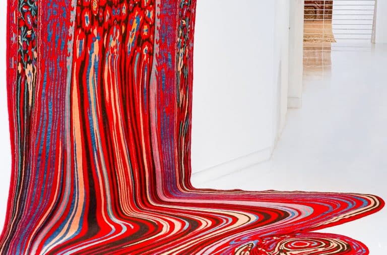 Ornate Rugs by Artist Faig Ahmed Ooze Onto the Floor in Drippy Fabric Puddles