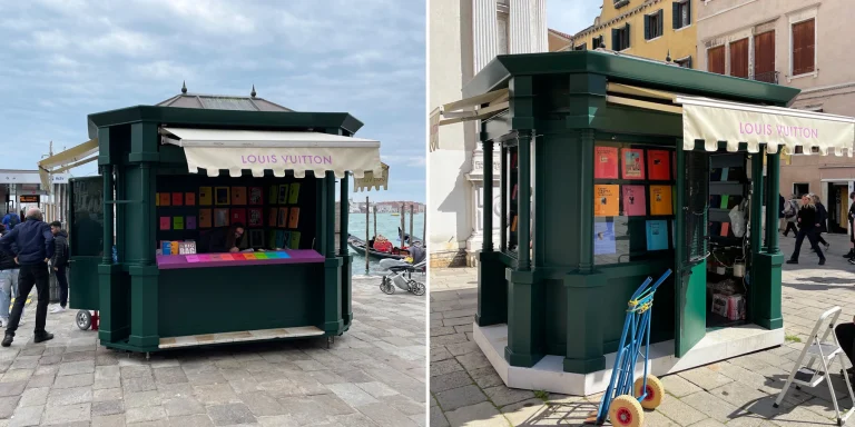 Louis Vuitton takes over Venice’s historic news kiosks during the biennale