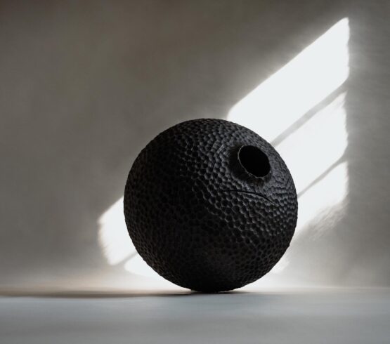 Supple Patterns Illuminate Bold Volumes in Oliver Chalk’s sophisticated wooden vases