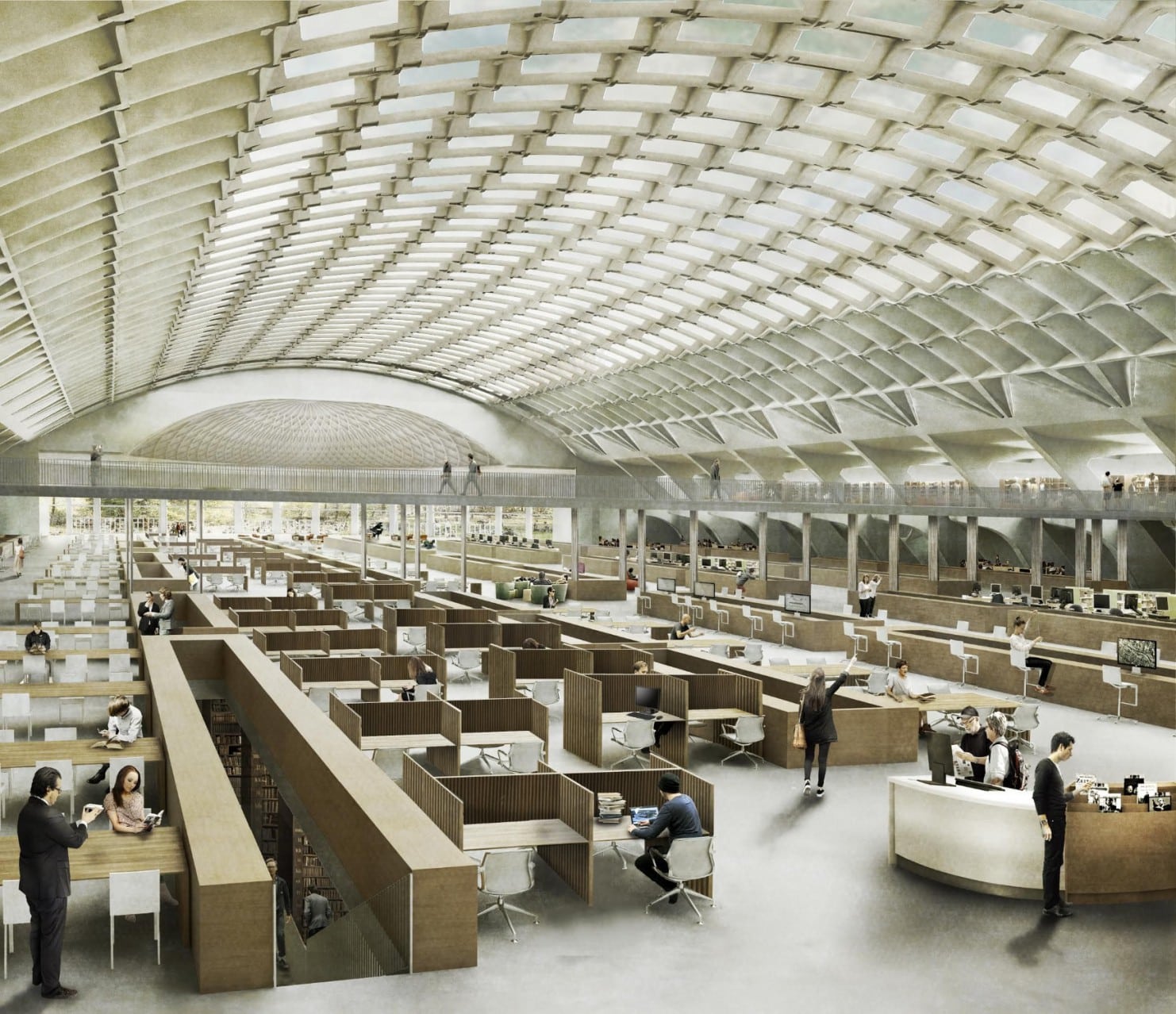 Nervis vaulted hall, the structure the conversion is built around. Courtesy Isolarchitetti